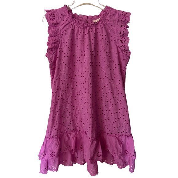 Matilda Jane Shift Into Spring pink/lavender ‎ eye-let Dress Size Sm - Picture 3 of 14